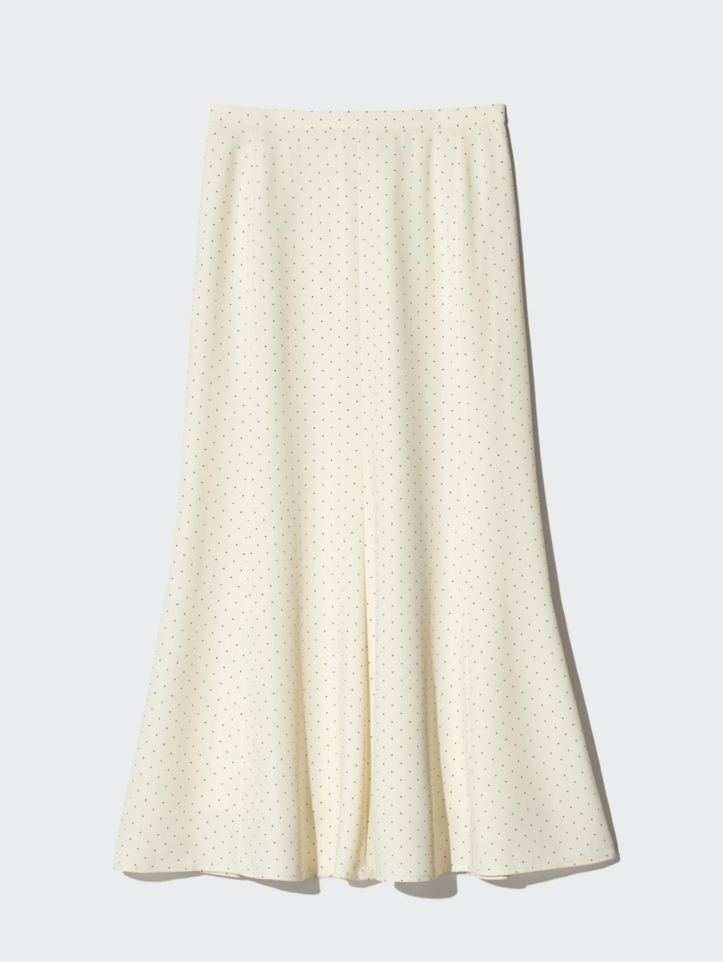 Uniqlo Cream Polka Dot Mermaid Maxi Skirt Size M